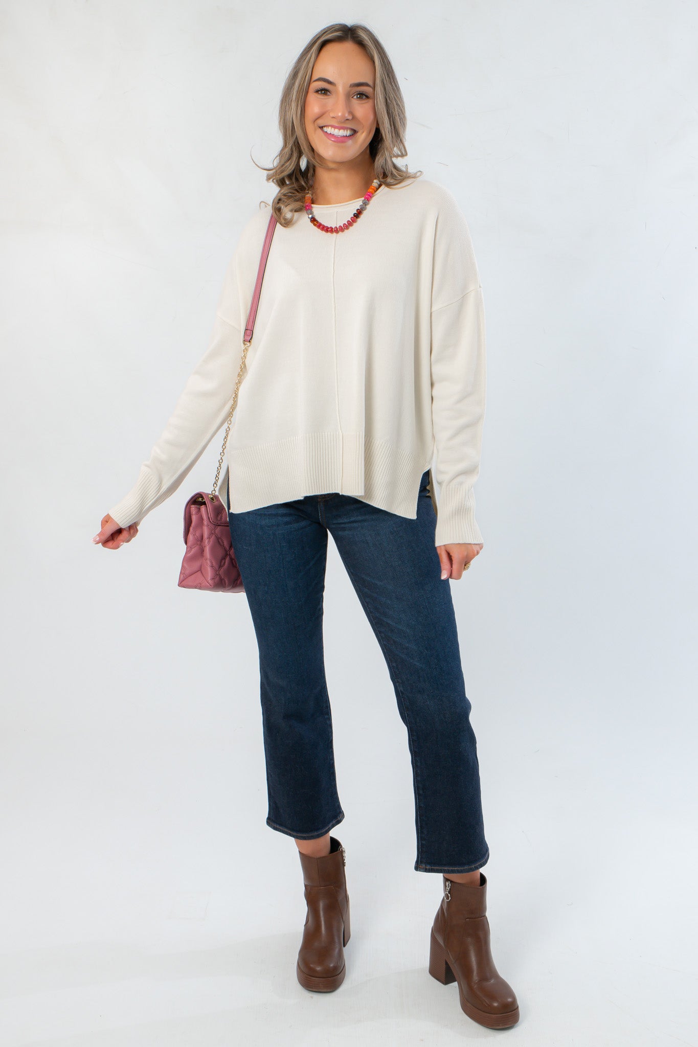Cream Long Sleeve Sweater