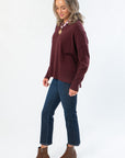 Dark Cherry Long Sleeve Sweater