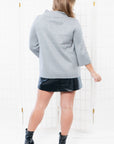 Easy to Love Silver Mock Neck Bell Sleeve Sweater-Tops-Fate-L. Mae Boutique & Wild Mabel Clothing