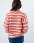 Colorful long sleeve sweater, Clemson sweater, Lightweight soft knit sweater, Vibrant colorful sweater for fall