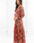 Fall Spice Crinkle Chiffon Smocked Midi Dress-Dresses-Fate-L. Mae Boutique & Wild Mabel Clothing