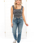 Free People Black Love Letter Cami-Tops-Free People-L. Mae Boutique & Wild Mabel Clothing