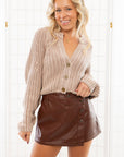 Free People Chocolate Fondant Wynne Vegan Skirt-Bottoms-Free People-L. Mae Boutique & Wild Mabel Clothing