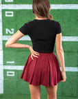 Gamecock Pride Garnet Skort-Bottoms-She + Sky-L. Mae Boutique & Wild Mabel Clothing
