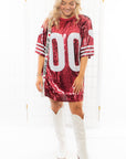 Garnet Sequin Jersey Dress-Dresses-WHY Dress-L. Mae Boutique & Wild Mabel Clothing