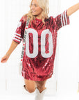 Garnet Sequin Jersey Dress-Dresses-WHY Dress-L. Mae Boutique & Wild Mabel Clothing