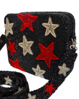 Garnet and Black Star Beaded Bag-Accessories-Moyna-L. Mae Boutique & Wild Mabel Clothing