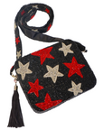 Garnet and Black Star Beaded Bag-Accessories-Moyna-L. Mae Boutique & Wild Mabel Clothing