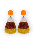 Glittered Resin Candy Corn Drop Earrings-Jewelry-Golden Stella-L. Mae Boutique & Wild Mabel Clothing