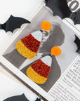 Glittered Resin Candy Corn Drop Earrings-Jewelry-Golden Stella-L. Mae Boutique & Wild Mabel Clothing