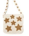 Gold and White Star Beaded Bag-Accessories-Tiana Designs-L. Mae Boutique & Wild Mabel Clothing