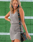 Grey V-Neck Sweater Tank Set-Onesies-TCEC-L. Mae Boutique & Wild Mabel Clothing