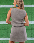 Grey V-Neck Sweater Tank Set-Onesies-TCEC-L. Mae Boutique & Wild Mabel Clothing