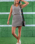 Grey V-Neck Sweater Tank Set-Onesies-TCEC-L. Mae Boutique & Wild Mabel Clothing