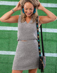 Grey V-Neck Sweater Tank Set-Onesies-TCEC-L. Mae Boutique & Wild Mabel Clothing