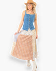 Hattie Patchwork Ivory Maxi Skirt-Bottoms-Polagram-L. Mae Boutique & Wild Mabel Clothing