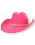 Houston Girl Hot Pink Sequin Stars Cowboy Hat-Accessories-C.C Beanie-L. Mae Boutique & Wild Mabel Clothing