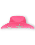 Houston Girl Hot Pink Sequin Stars Cowboy Hat-Accessories-C.C Beanie-L. Mae Boutique & Wild Mabel Clothing