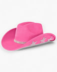 Houston Girl Hot Pink Sequin Stars Cowboy Hat-Accessories-C.C Beanie-L. Mae Boutique & Wild Mabel Clothing