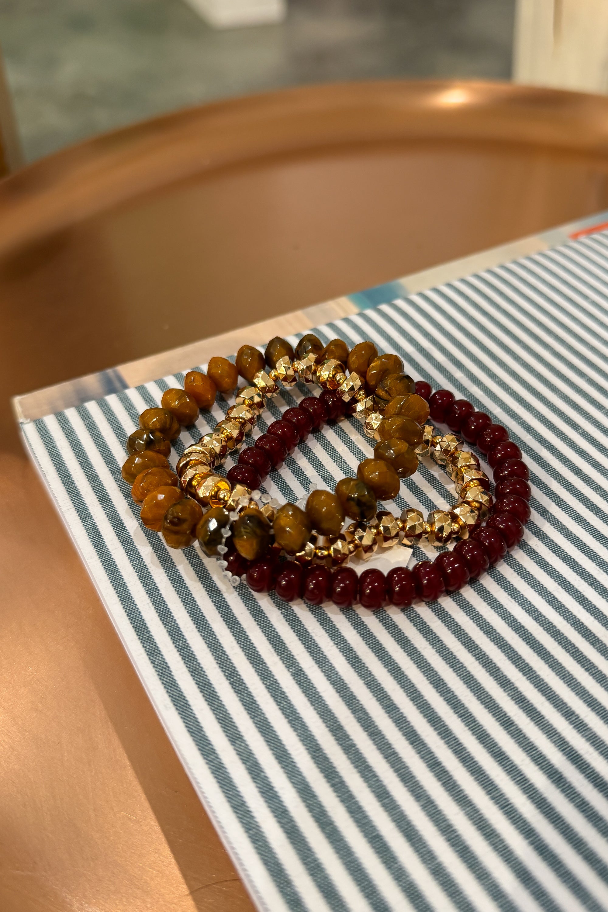 Brown & Gold 3 Bracelet Set