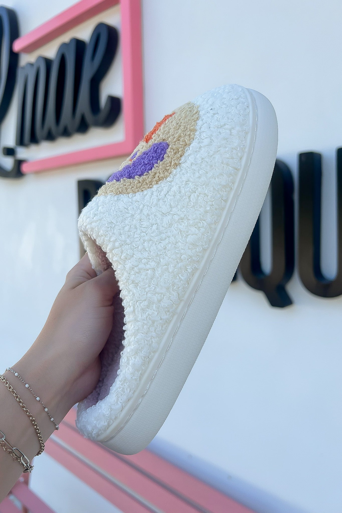 White Halloween Cookie Slippers