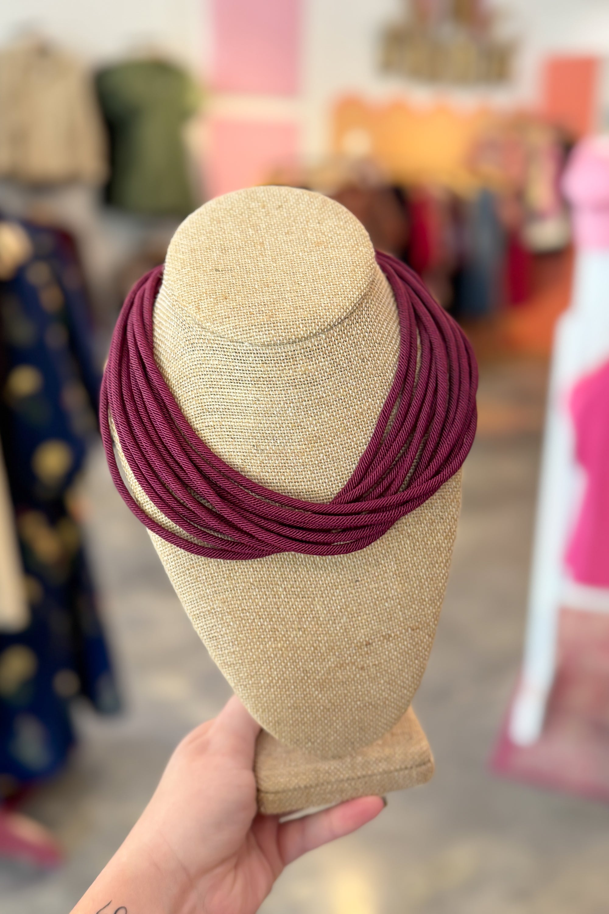 Wine Rope Layered Necklace