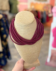 Wine Rope Layered Necklace