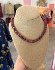 Burgundy Mini Beaded Necklace