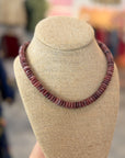 Burgundy Mini Beaded Necklace