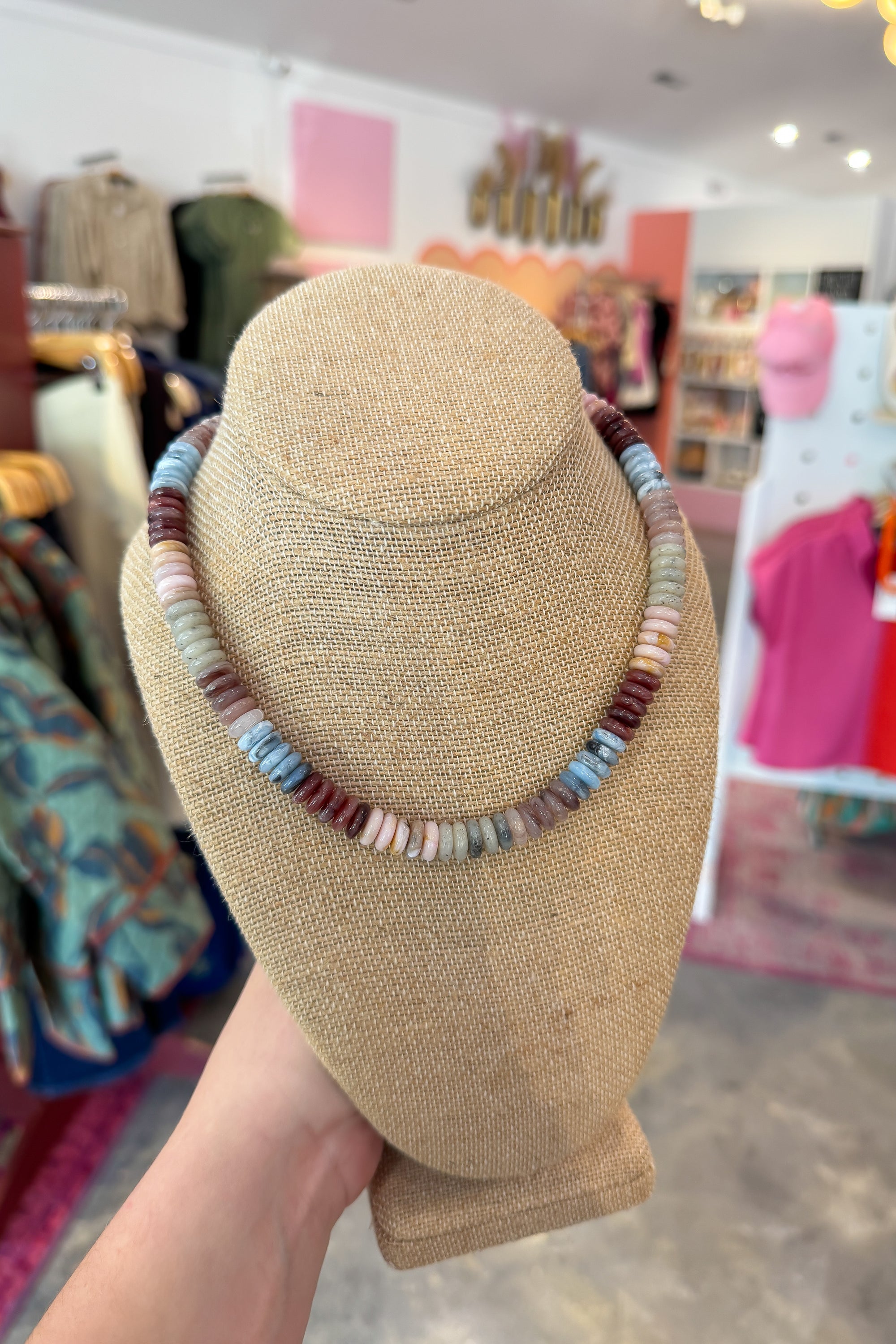 Dark Multi Mini Beaded Necklace