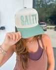 Salty Sage Green Canvas Trucker Hat