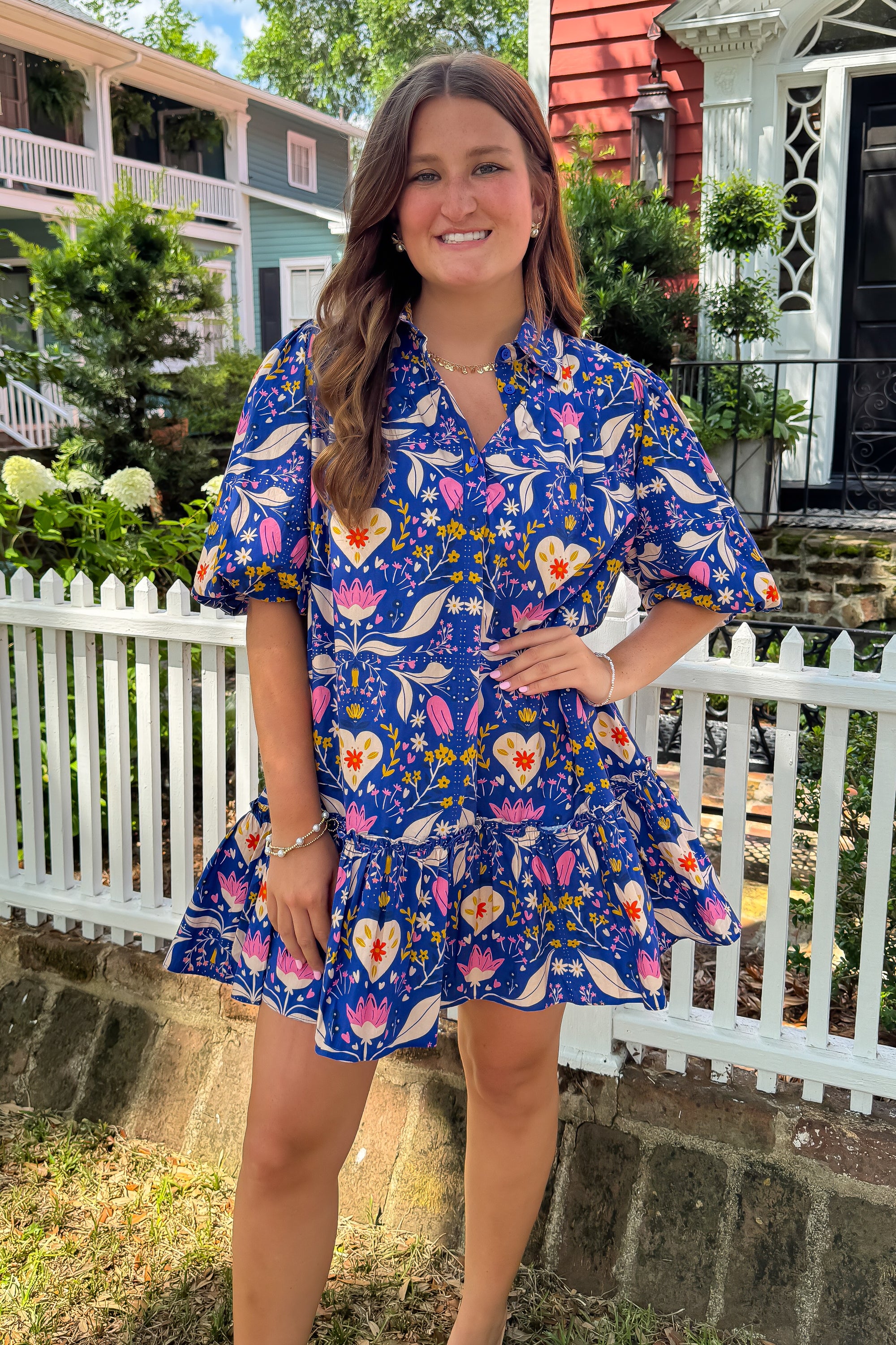 Morgan Folk Love Mini Dress