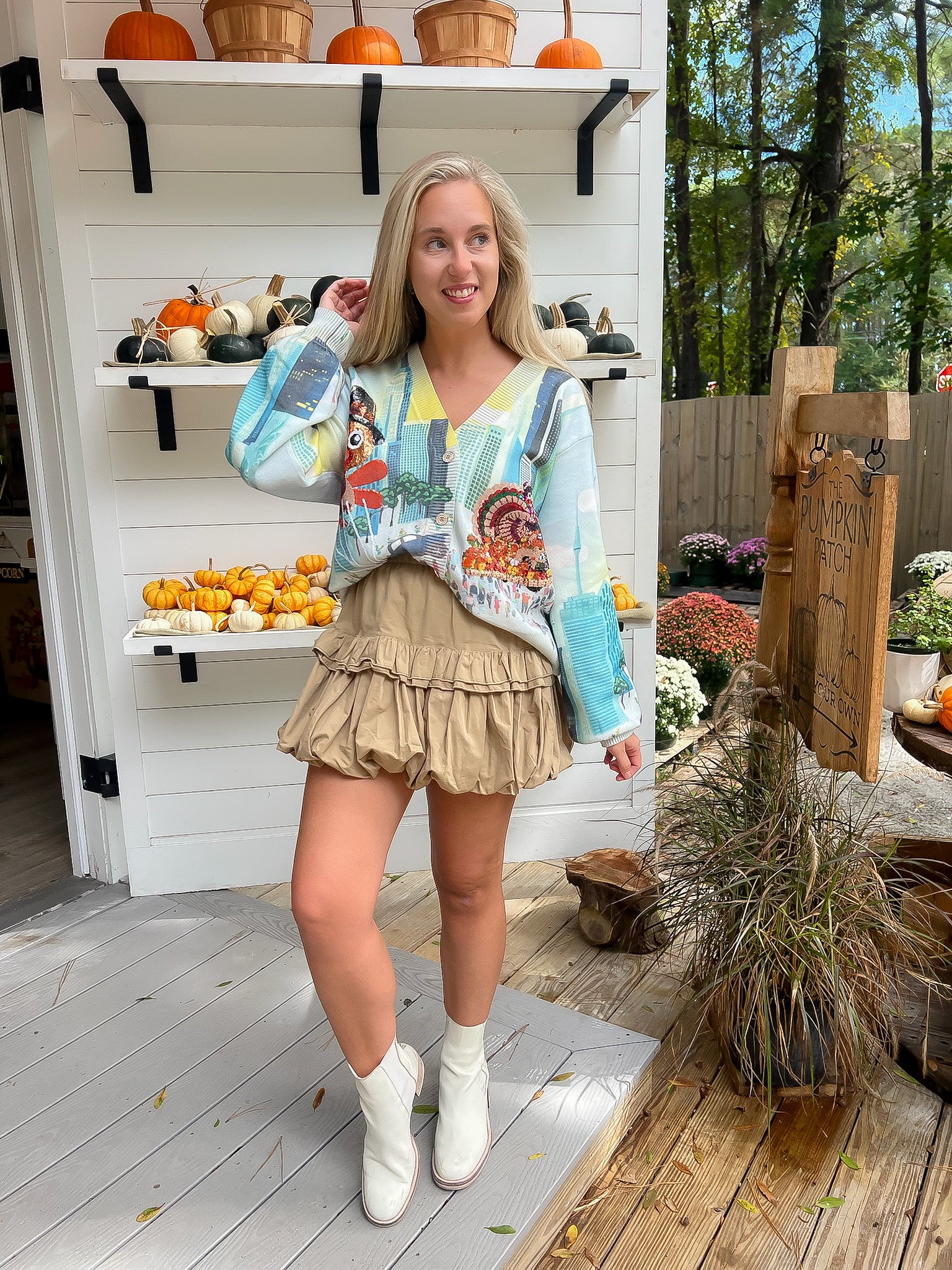 Queen of Sparkles Thanksgiving Parade Button Up Cardigan