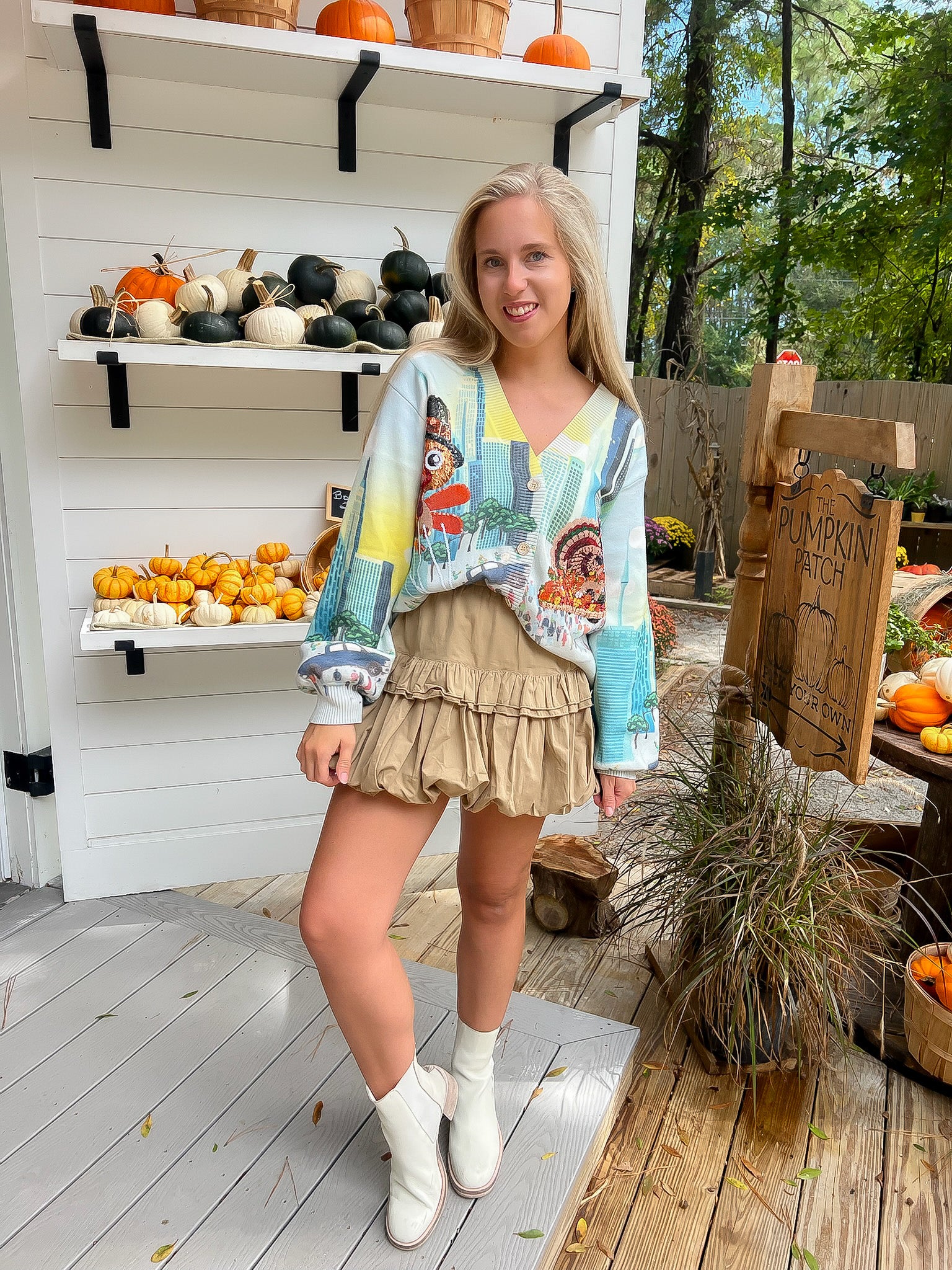 Queen of Sparkles Thanksgiving Parade Button Up Cardigan