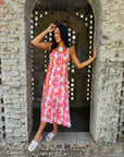 THML Fiesta Nights Hot Pink Midi Dress