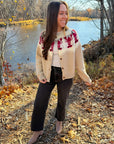 Fair Isle Toffee Lobster Cardigan