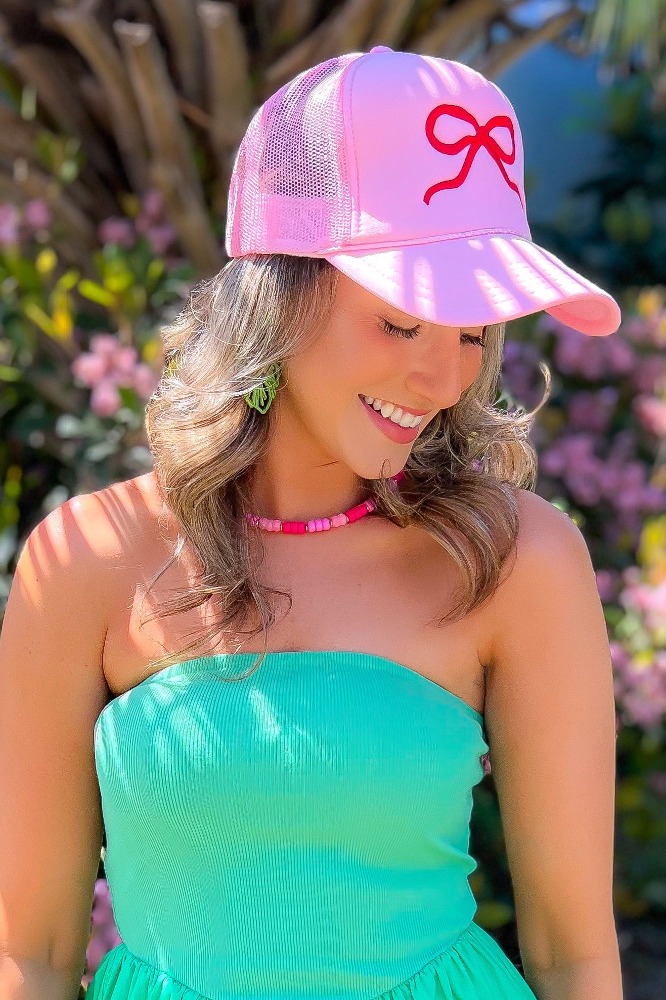Pink Bow Trucker Hat