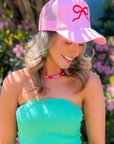 Pink Bow Trucker Hat