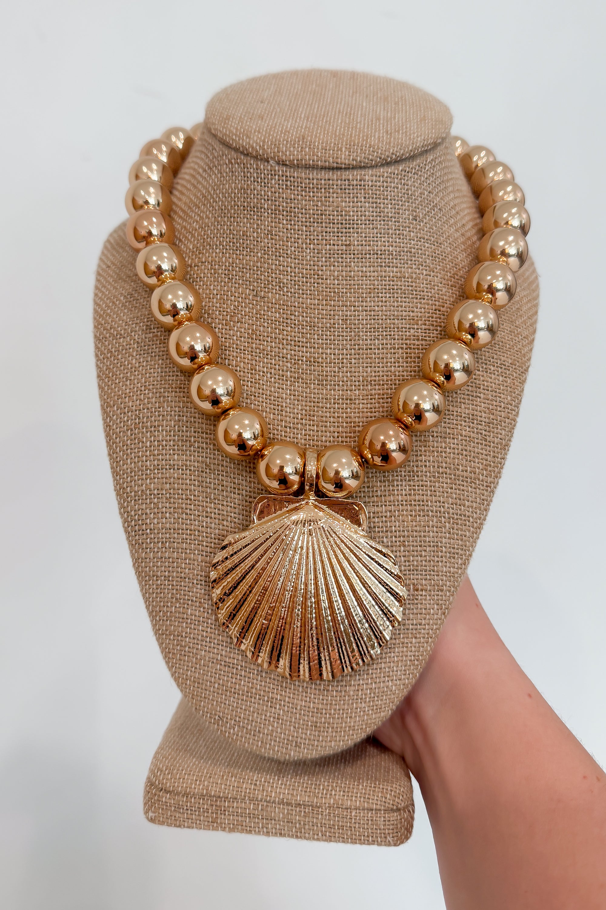 Gold Statement Shell Necklace
