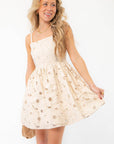 In Full Bloom Cream Floral Mini Dress-Dresses-Heyson-L. Mae Boutique & Wild Mabel Clothing