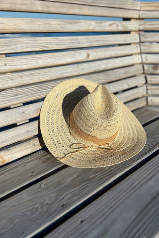 Island Time Ivory Striped Straw Hat-Fame Accessories-L. Mae Boutique