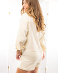 Jaelyn Cream Cargo Button Up Romper-Onesies-Le Lis-L. Mae Boutique & Wild Mabel Clothing