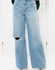 Jamie High Rise Wide Leg Light Denim Distressed Jeans-Bottoms-Cello-L. Mae Boutique & Wild Mabel Clothing