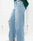 Jamie High Rise Wide Leg Light Denim Distressed Jeans-Bottoms-Cello-L. Mae Boutique & Wild Mabel Clothing