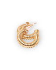 Just Your Style Gold Textured Hoop Earrings - 14K Gold Dipped-Jewelry-Fashion City-L. Mae Boutique & Wild Mabel Clothing