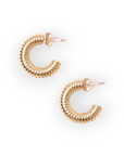 Just Your Style Gold Textured Hoop Earrings - 14K Gold Dipped-Jewelry-Fashion City-L. Mae Boutique & Wild Mabel Clothing