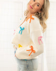 Just a Girl Who Loves Bows Chunky Cardigan-Tops-MainStrip-L. Mae Boutique & Wild Mabel Clothing