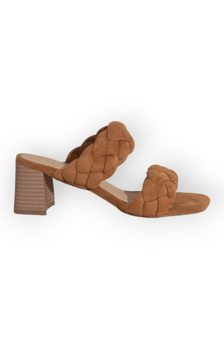 Kelsey Braided Suede Block Heel Sandals-KKE Originals-L. Mae Boutique