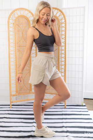 Kendall Faded Black Cami Bra Tank-Cream Yoga-L. Mae Boutique