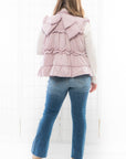Lunar Ruffle Trim Puffer Vest With Back Bow-Outerwear-TCEC-L. Mae Boutique & Wild Mabel Clothing